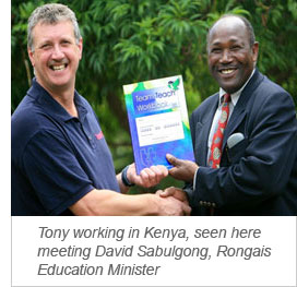 Tony working in Kenya, seen here